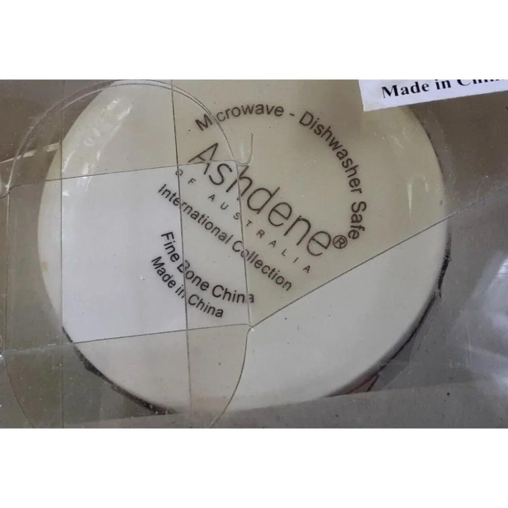 Ashdene of Australia bone china snack tray and cup.‎ Never Used.